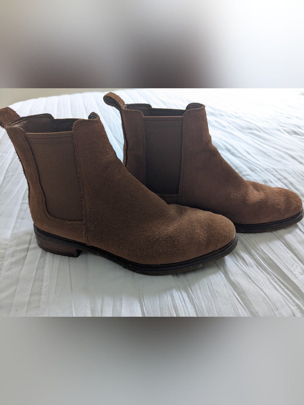 Women's Brown Suede Chelsea Boots - Picture 2 of 5